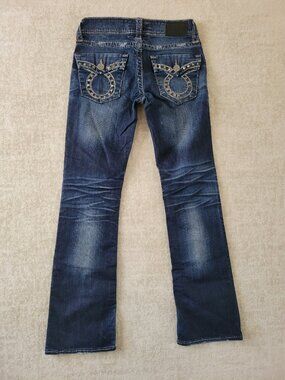 Big Star Sophie Boot Cut Jeans 27R Womens Blue Stud